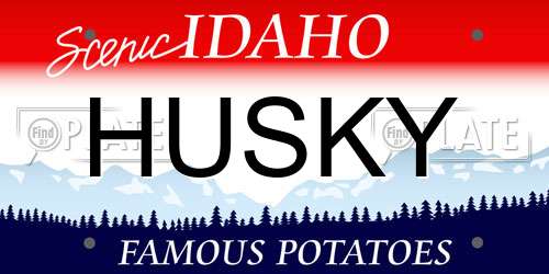 HUSKY Idaho License Plate