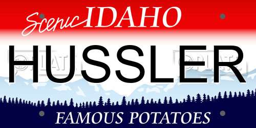 HUSSLER Idaho License Plate