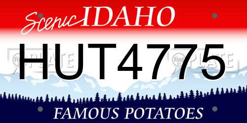 HUT4775 Idaho License Plate