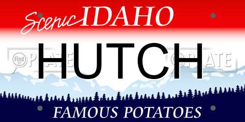 HUTCH Idaho License Plate