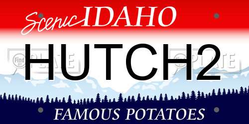 HUTCH2 Idaho License Plate