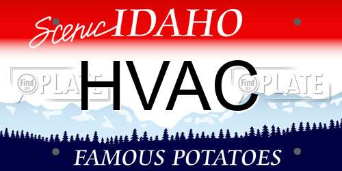 HVAC Idaho License Plate