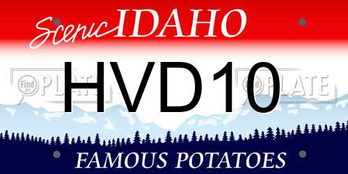 HVD10 Idaho License Plate
