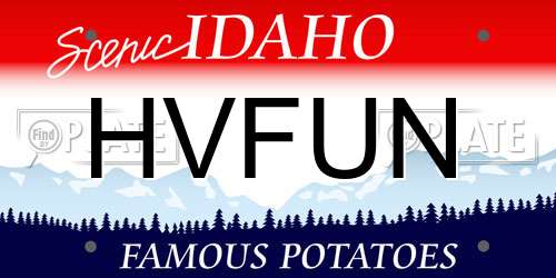 HVFUN Idaho License Plate