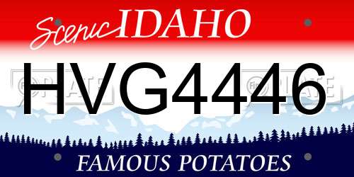 HVG4446 Idaho License Plate