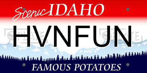 HVNFUN Idaho License Plate