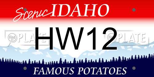 HW12 Idaho License Plate