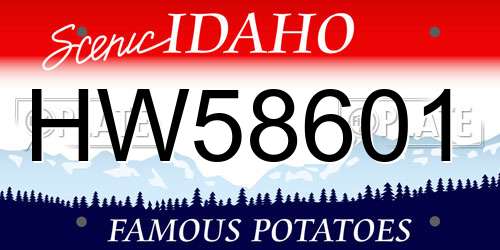 HW58601 Idaho License Plate