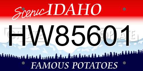 HW85601 Idaho License Plate