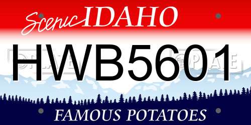 HWB5601 Idaho License Plate