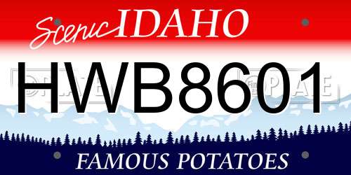 HWB8601 Idaho License Plate