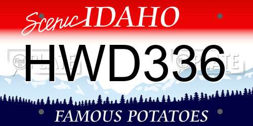 HWD336 Idaho License Plate