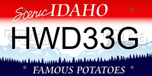 HWD33G Idaho License Plate
