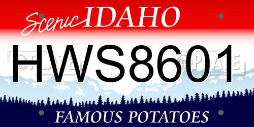 HWS8601 Idaho License Plate
