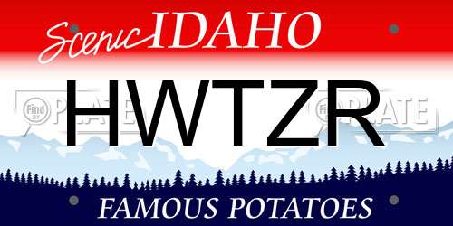 HWTZR Idaho License Plate