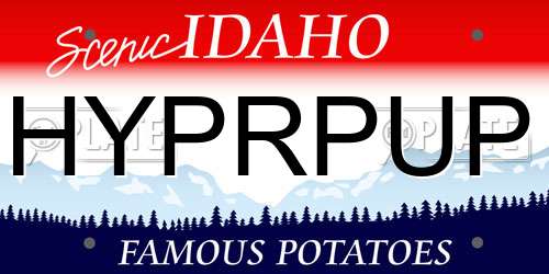 HYPRPUP Idaho License Plate