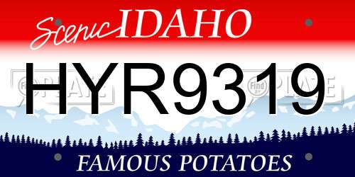 HYR9319 Idaho License Plate