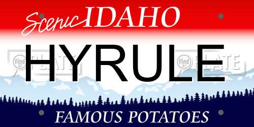 HYRULE Idaho License Plate