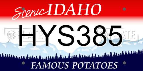HYS385 Idaho License Plate