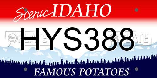 HYS388 Idaho License Plate