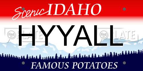 HYYALL Idaho License Plate
