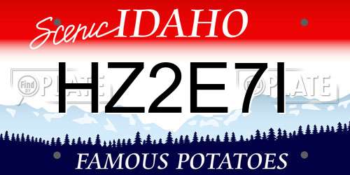HZ2E7I Idaho License Plate