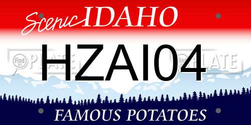 HZAI04 Idaho License Plate