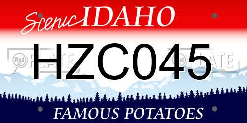 HZC045 Idaho License Plate