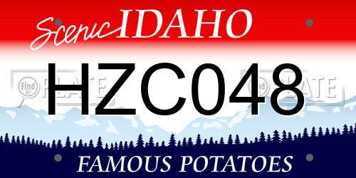 HZC048 Idaho License Plate