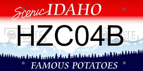 HZC04B Idaho License Plate