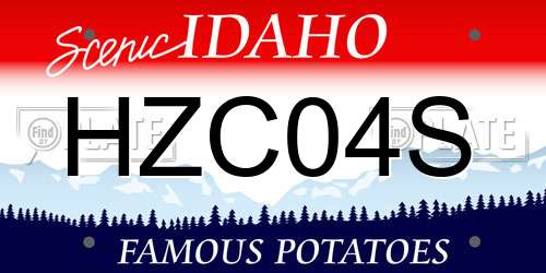 HZC04S Idaho License Plate