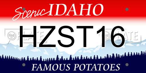 HZST16 Idaho License Plate