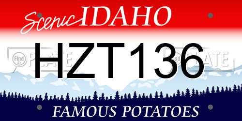 HZT136 Idaho License Plate