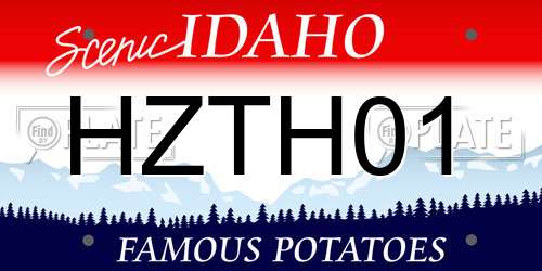 HZTH01 Idaho License Plate