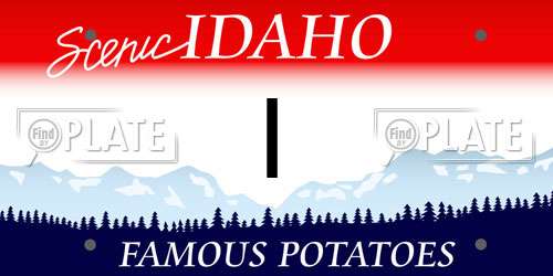 I Idaho License Plate