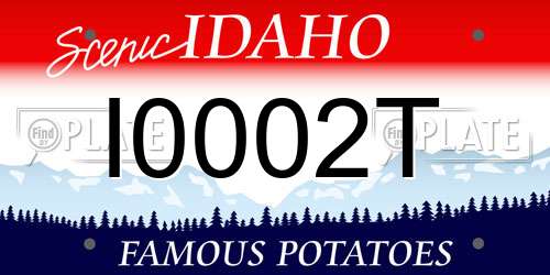 I0002T Idaho License Plate