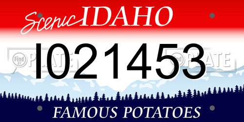 I021453 Idaho License Plate