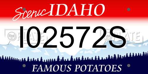 I02572S Idaho License Plate