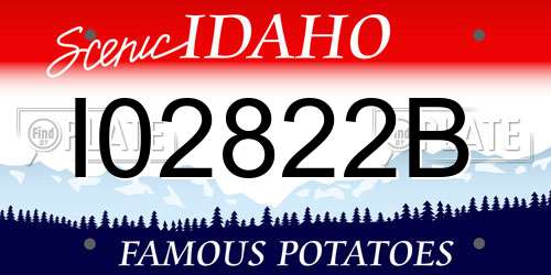 I02822B Idaho License Plate