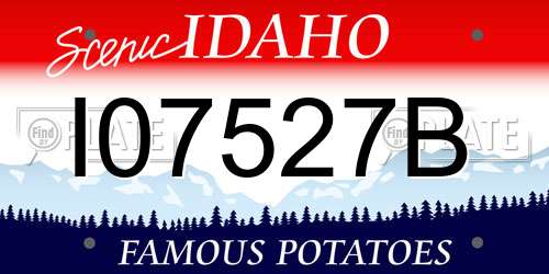 I07527B Idaho License Plate