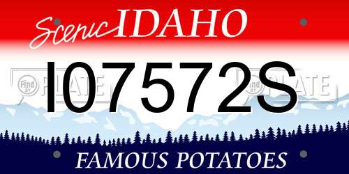 I07572S Idaho License Plate