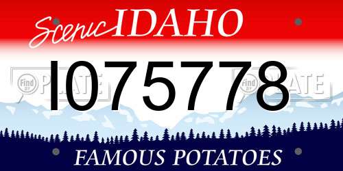 I075778 Idaho License Plate