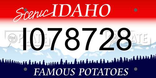 I078728 Idaho License Plate
