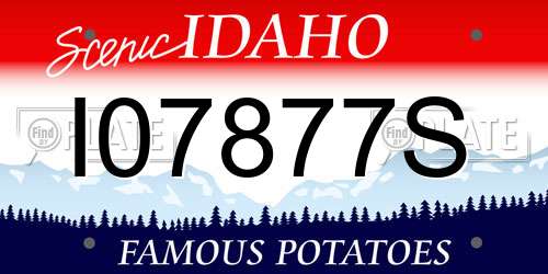 I07877S Idaho License Plate
