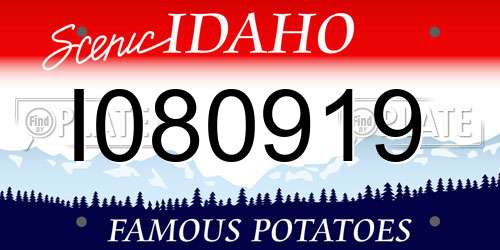 I080919 Idaho License Plate