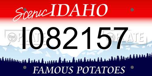 I082157 Idaho License Plate