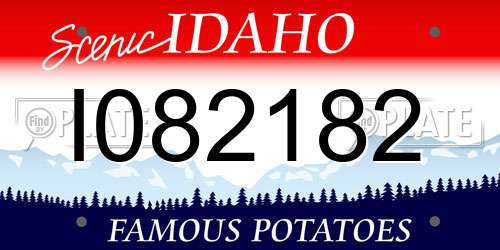I082182 Idaho License Plate