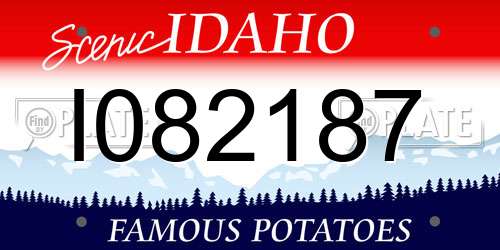 I082187 Idaho License Plate