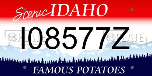 I08577Z Idaho License Plate