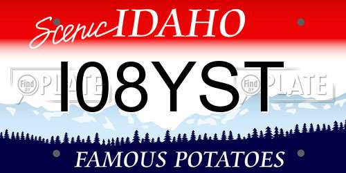 I08YST Idaho License Plate